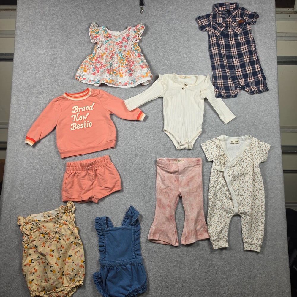 Lot of 9 Baby Clothes Size 6-9 Months Multicolor Tommy Bahama Cat and Jack